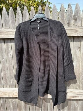 Sioni large black open cardigan. NWT!
